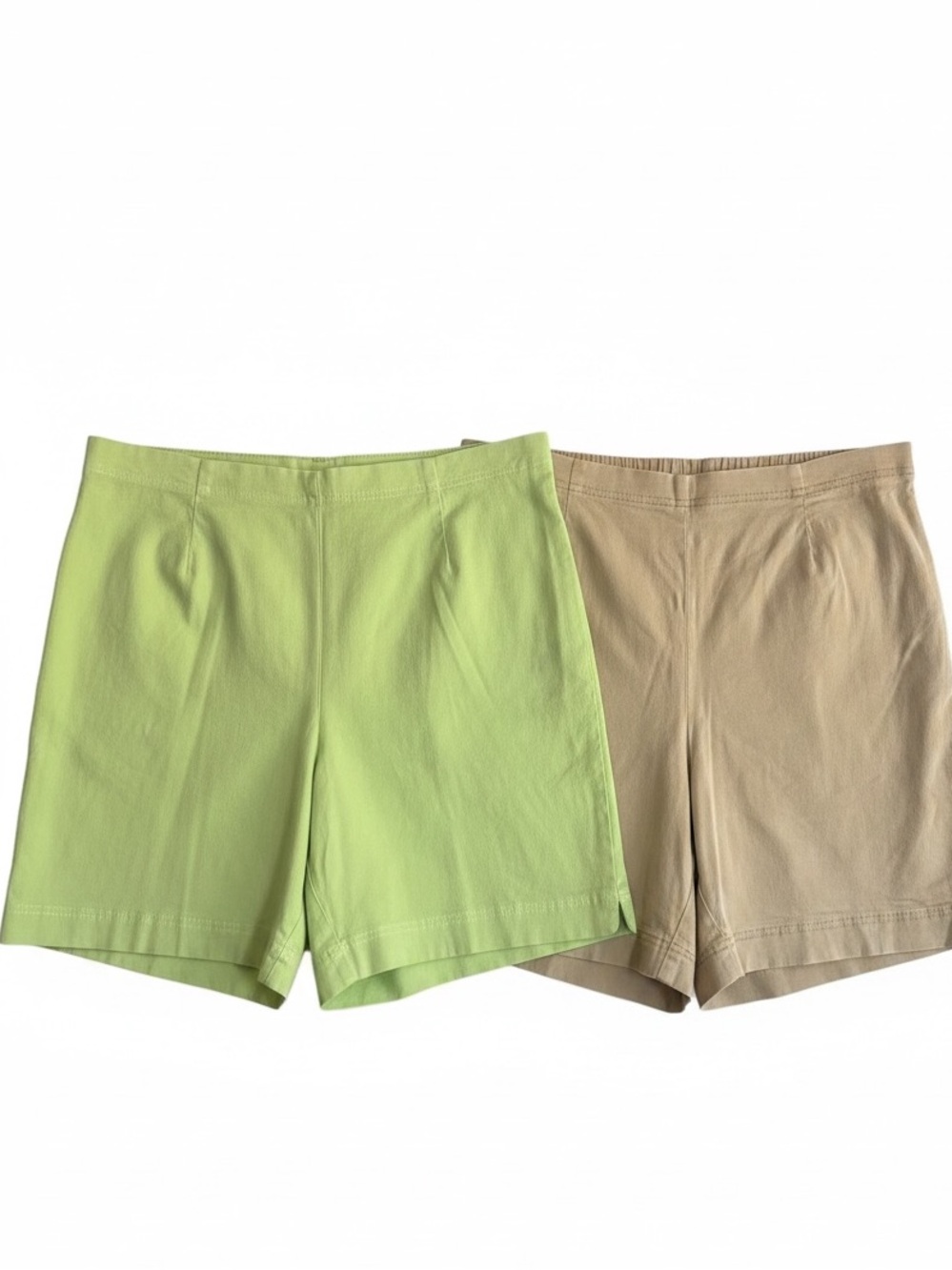 TWO! White Stag Women’s Plus Pull-On Shorts Size 18/20 Green Beige